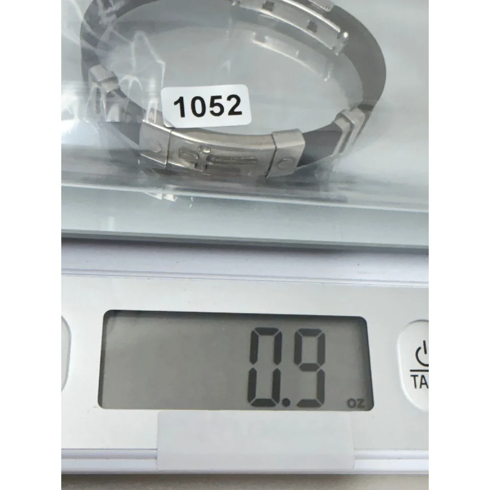 Black Stainless Steel Cross ID Link Bracelet Silver Tone 8.5 In